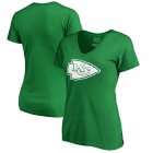 Kansas City Chiefs Pro Line by Fanatics Branded Women's St. Patrick's Day White Logo T-Shirt - Kelly Green