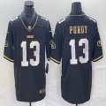 Nike San Francisco 49ers #13 Brock Purdy black gold Color Rush Limited Jersey