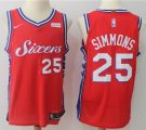 Nike Philadelphia 76ers #25 Ben Simmons Red nba jersey