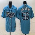 Nike Tampa Bay Rays #56 Tampa Bay Rays #56 Randy Arozarena Skyblue majestic baseball jerseys-BD