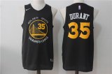 Nike Golden State Warriors #35 Kevin Durant Black Fashion NBA Jersey