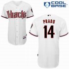 Arizona Diamondbacks Authentic Martin Prado 14 white mlb Jersey