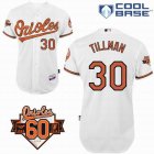 Baltimore Orioles TILLMAN 30 white 50th patch MLB Jerseys