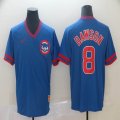 Nike Chicago Cubs #8 Andre Dawson blue throwback baseball jersey