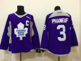 Reebok Toronto Maple Leafs #19 Joffrey Lupul purple ice hockey jersey C patch