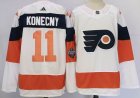 Adidas Philadelphia Flyers #11 Travis Konecny White orange hockey jersey-PD