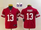 Youth Nike San Francisco 49ers #13 Brock Purdy Red Color Rush Limited Jersey