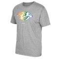 Men's Nashville Predators Reebok Gray Rainbow Pride T-Shirt