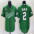 Nike Philadelphia Eagles #2 Darius Slay Jr. Green baseball jerseys Joint name C Patch-BD