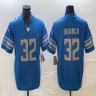 Nike Detroit Lions #32 Branch blue Color Rush Limited Jersey 03