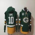 Green Bay Packers #10 Jordan Love green yellow NFL Hooded Sweatshirt