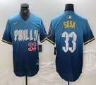 Nike Philadelphia Phillies #33 Edmundo Sosa blue majestaic baseball jersey city version 02