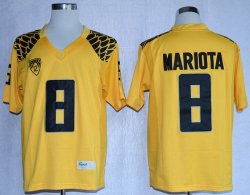 Oregon Duck Marcus Mariota 8 College Football Limited Jerseys - Yellow