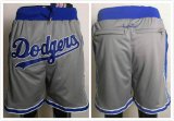 Los Angeles Dodgers gray baseball shorts with pocket-FH