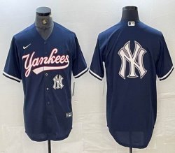 Nike New York Yankees blank blue MLB baseball Jersey Joint name -BD 10