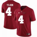 2018 Season Alabama Crimson Tide #4 Yeldon Playoff Diamond Football Red Jersey