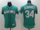 2017 Seattle Mariners 34 Felix Hernandez green Flexbase Authentic Collection Jersey