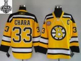 2013 NHL Stanley Cup Boston Bruins 33# Chara Yellow jerseys