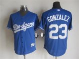 Los Angeles Dodgers #23 Adrian Gonzalez Blue New Cool Base Stitched Baseball Jersey