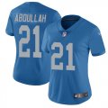 Women Detroit Lions #21 Ameer Abdullah Nike blue Color Rush Limited Jersey(1)