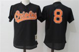 Baltimore Orioles #8 Cal Ripken black throwback Baseball Jersey