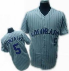 Colorado Rockies #5 GONZALEZ white Jerseys