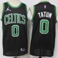 Nike Boston Celtics #0 Jayson Tatum black nba basketball jerseys 75th -S8