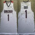 Gonzaga Bulldogs #1 Jalen Suggs Jersey White WCC NCAA Basketball Jerseys-LC