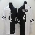 Nike Houston Texans #4 Deshaun Watson white black Split Color Rush Limited Jersey-BD