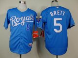 Kansas Royals 5# George Brett blue baseball jerseys