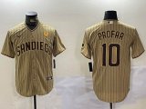 Nike San Diego Padres #10 Jurickson Profar light green baseball MLB jersey-BD 01