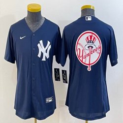 Youth Nike New York Yankees blank blue majestic baseball Jerseys-BD 01