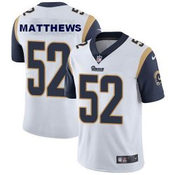 Custom Nike Rams #52 Clay Matthews white Color Rush Limited Jersey