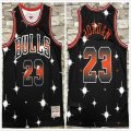 Chicago Bulls #23 Michael Jordan black with star nba basketball-ty