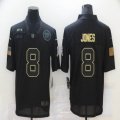 Nike New York Giants #8 Daniel Jones black Salute To Service Limited Jersey-BD