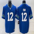 Nike Seattle Seahawks #12 Fan Neon blue throwback Color Rush Limited Jersey-BD