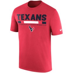 Houston Texans Nike Sideline Legend Staff Performance T-Shirt - Red