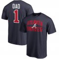 Men's Atlanta Braves Fanatics Branded Navy 2018 Father's Day Number 1 Dad T-Shirt