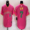 Nike San Diego Padres #7 Ha Seong Kim pink MLB Baseball jerseys 01