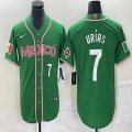 2023 World Cup Mexico #7 Julio Urias green red majestic baseball jerseys 191