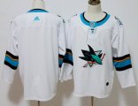 Adidas San Jose Sharks blank white Ice Hockey Jersey