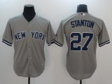 New York Yankees #27 Giancarlo Stanton Grey Majestic baseball Jerseys