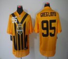 Pittsburgh Steelers #95 Greglioyd yellow throwback NFL Jersey