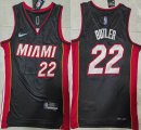 Nike Miami Heat #22 Jimmy Butler black basketball jerseys 75th-LC