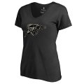 Women's Oklahoma City Thunder Fanatics Branded Black Plus Size Cloak Camo V-Neck T-Shirt