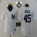 Youth Nike New York Yankees #45 Luke Voit white majestic baseball jerseys