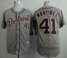 Detroit Tigers Victor Martinez 41 gray throwback mlb basketball jersey