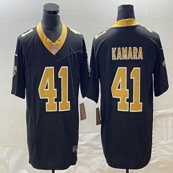 Nike Saints #41 Alvin Kamara Black Color Rush Limited Jerseys 03