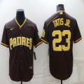 Nike San Diego Padres #23 Fernando Tatis Jr. brown majestic baseball jersey-BD