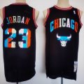 Chicago Bulls #23 Michael Jordan black throwback new NBA basketball jersey-CY